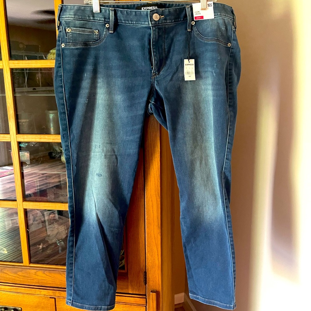 Express Women's Dark Blue Stretch Jeggings